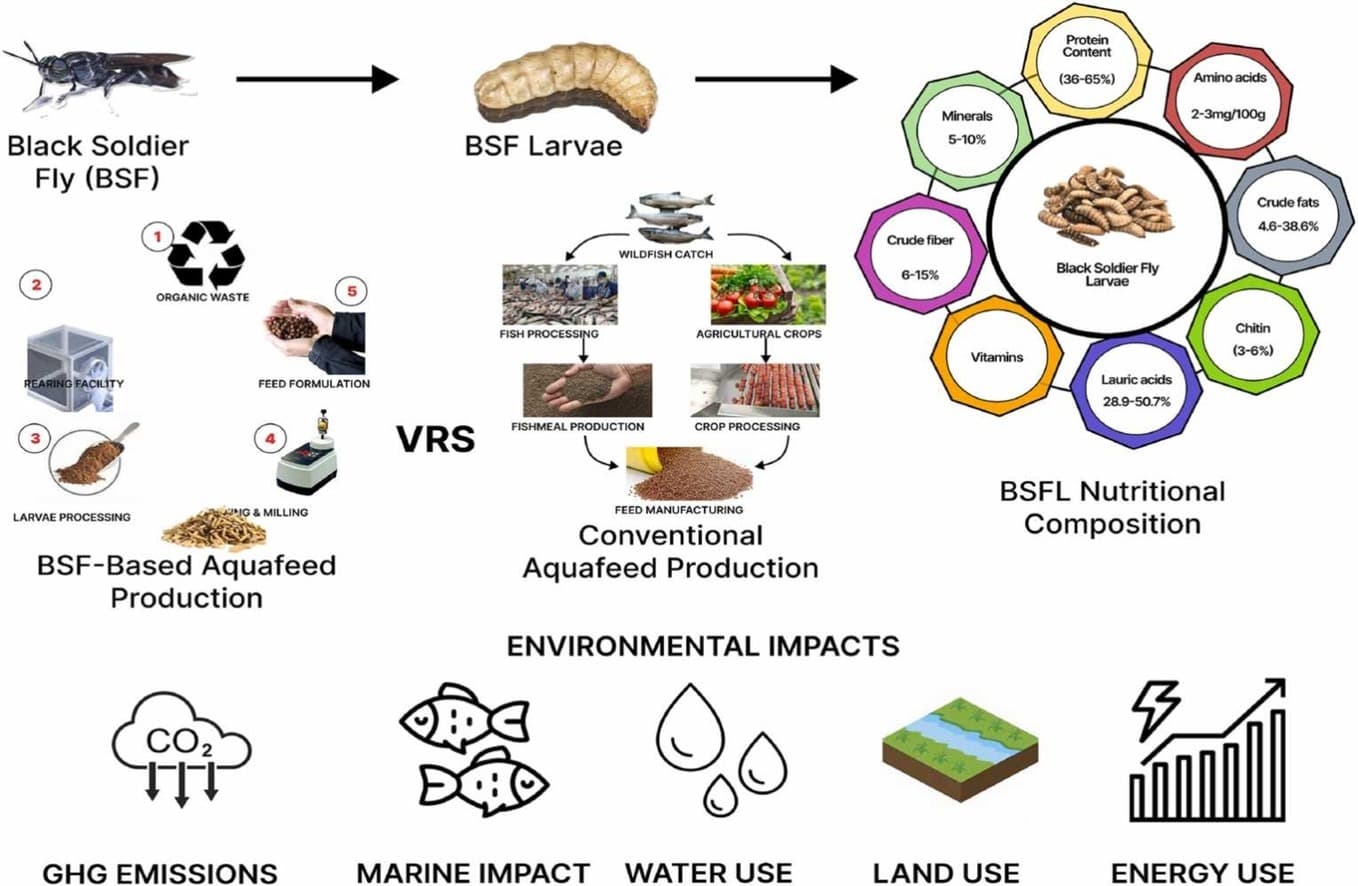 Revolutionizing Aquaculture Feeds: Insights into Black Soldier Fly Utilization